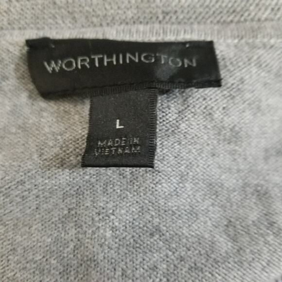 WORTHINGTON grey‎ top size large - Picture 6 of 8